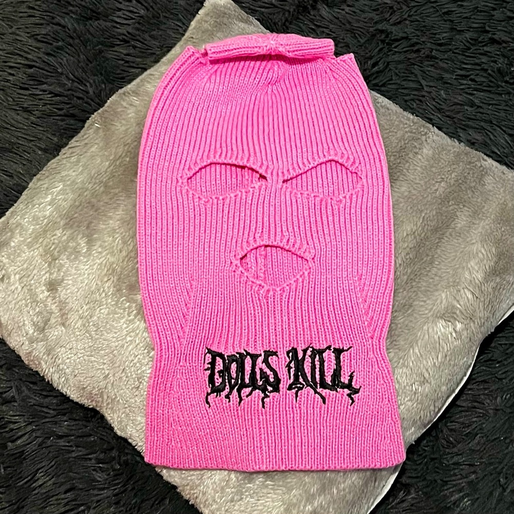NWOT Dolls Kill 🍭 Pink Balaclava Ski Mask Knit Hat